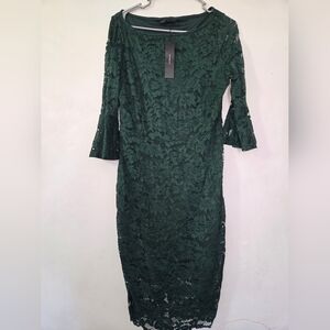 Elegant Green Lace Dress